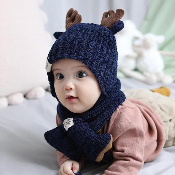 عکس کلاه بافتنی پسرانه نوزادی