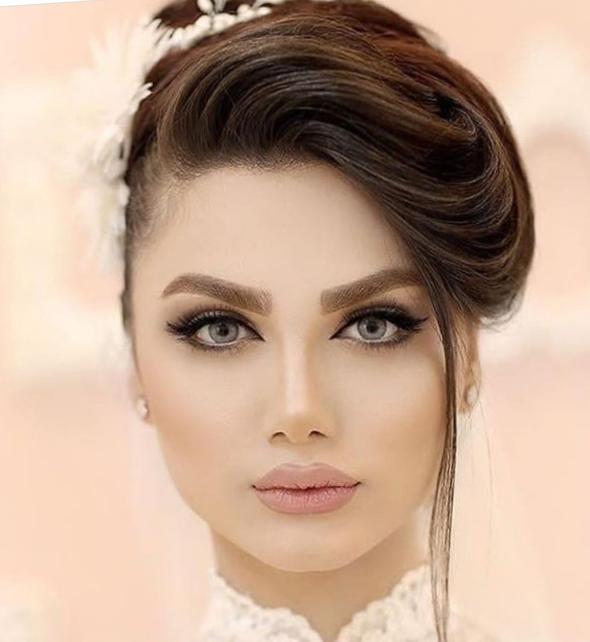 مدل آرایش برنزه عروس ایرانی
