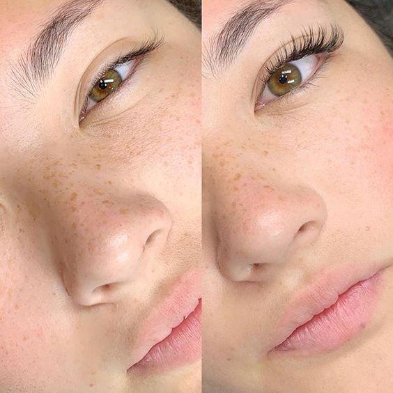 نمونه ای از لیفت مژه عکس لیفت مژه