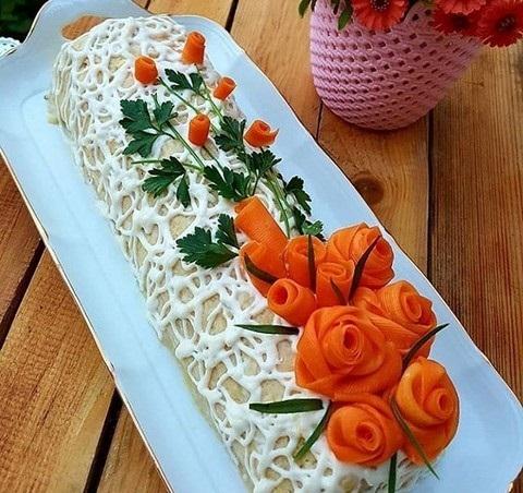 تزیین سالاد الویه جدید تزیین سالاد الویه جدید