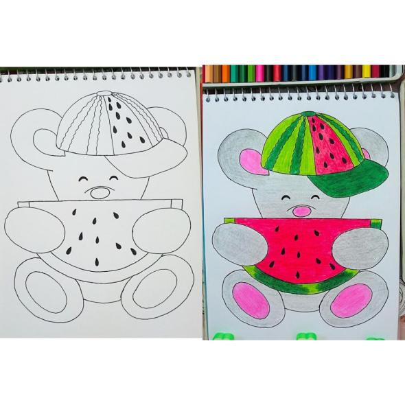 نقاشی دخترانه یلدا نقاشی شب یلدا دخترانه