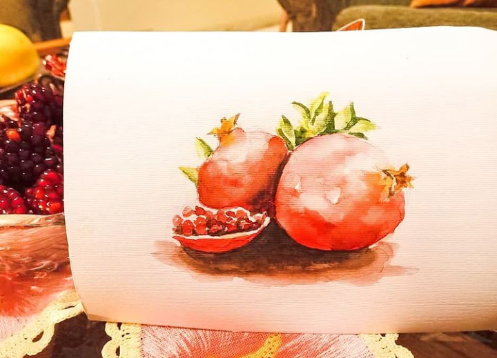 نقاشی یلدا نقاشی شب یلدا