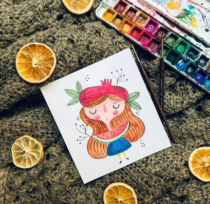 نقاشی یلدا نقاشی شب یلدا