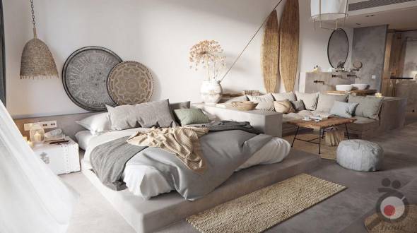 اتاق خواب مدرن با سبکی متفاوت