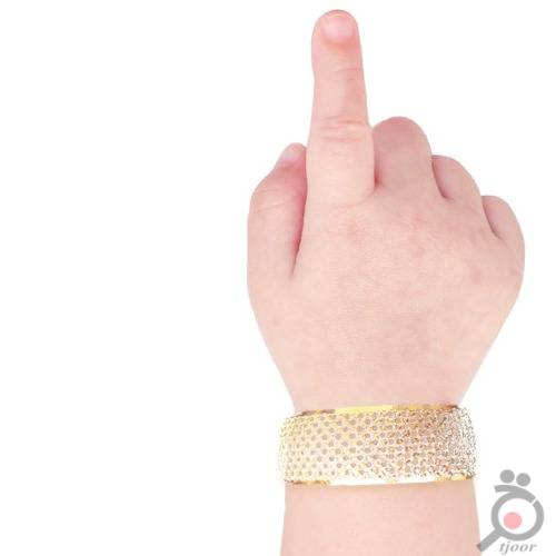 دستبند پهن طلای کودکانه