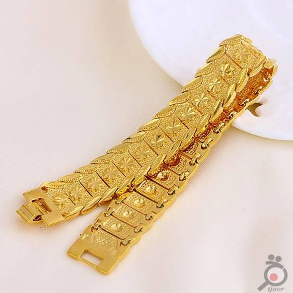 دستبند طلا پهن زنانه