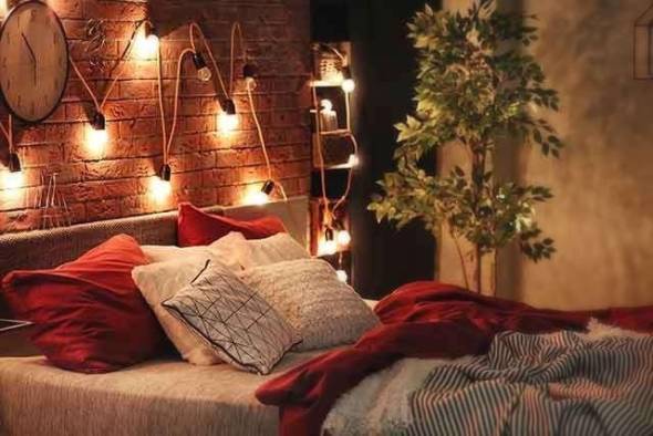 چراغ برای دکوراسیون اتاق خواب عاشقانه