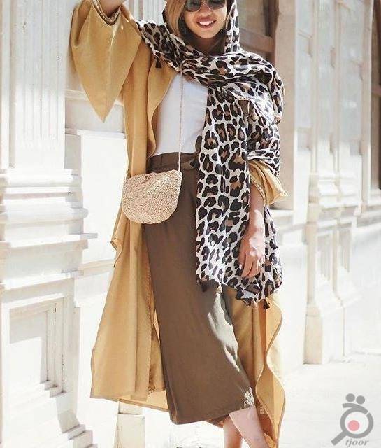 استایل شلوار گشاد قهوه ای استایل شلوار گشاد قهوه ای