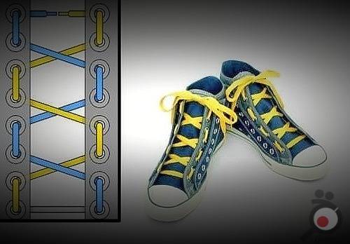 آموزش بستن بند کفش اسپرت بصورت ضربدری