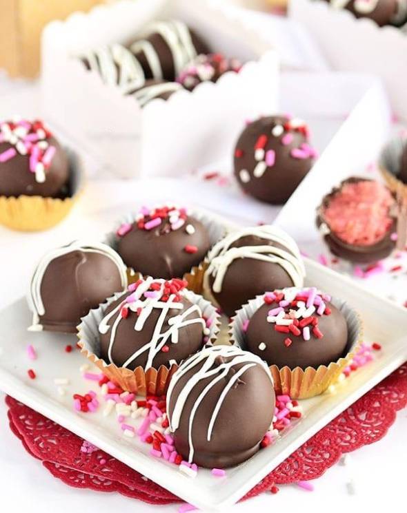 شکلات های توپی زیبا برای روز ولنتاین