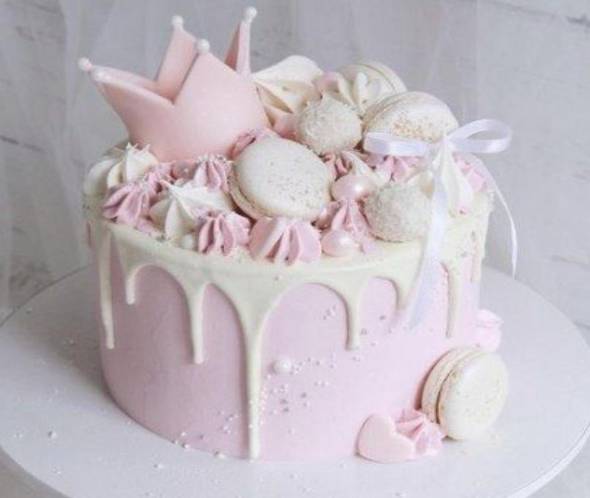 کیک تولد دخترانه بزرگسال ساده