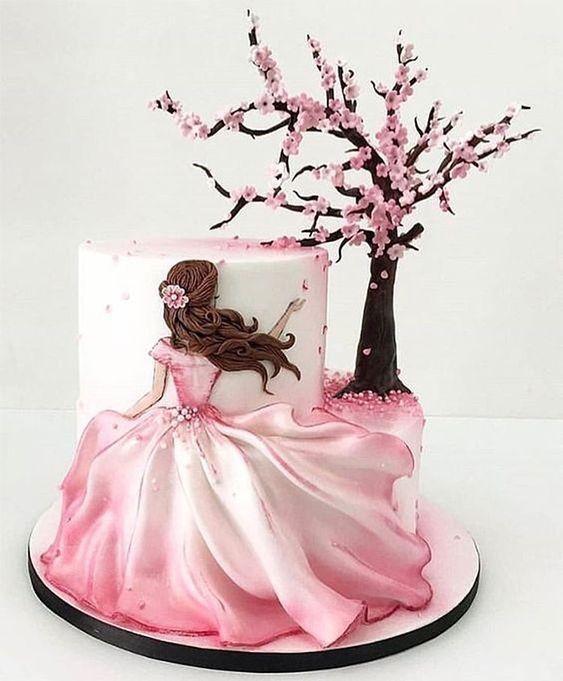 کیک تولد دخترانه بزرگسال لاکچری