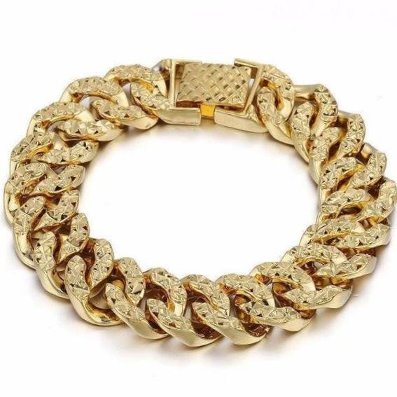 دستبند طلای زنجیری چکشی