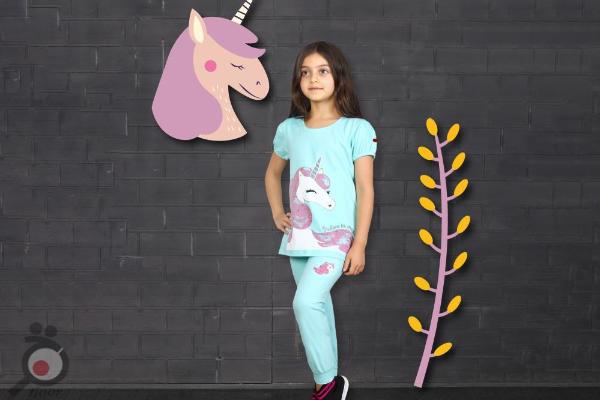 ست لباس راحتی مادر و دختر مدل اشلی